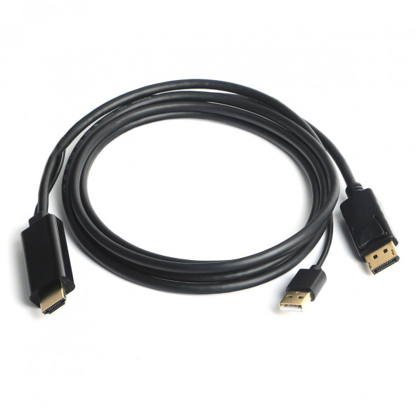 Dark 2 Metre HDMI to DisplayPort Dönüştürücü Kablo (USB Güç Destekli) (DK-CB-AHDMIXDP2)