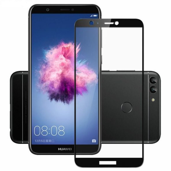 Huawei P Smart 2018 6D Tam Kaplayan Nano Kırılmaz Cam Ekran Koruyucu Plastik ve Cam Karışımı