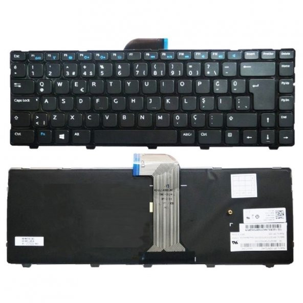 Dell 14 2421, 3440, 5421 Notebook Klavyesi - Siyah - TR
