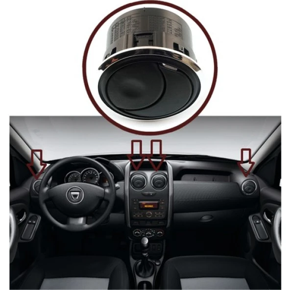 Duster/Logan/Sandero/Master 3 Havalandırma Difizörü Krom 8200212480K - 5