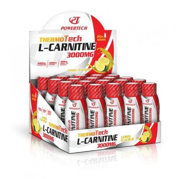 Powertech Thermotech L-Carnitine 3000 Mg 20X100 ml Limon Aromalı