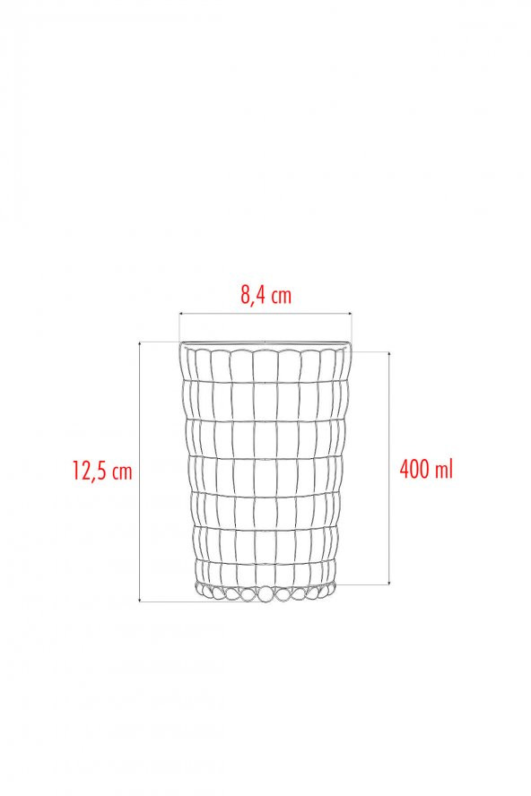 Akrilik Füme Tekli Kısa Bardak & Su Meşrubat Kahve Yanı Bardağı 400 ml ( Cam Değildir ) - 2