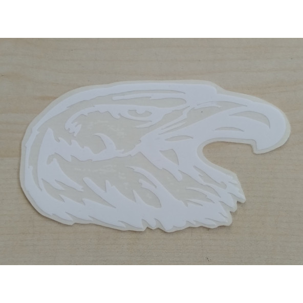 KARTAL sticker (2Lİ TAKIM) BEYAZ 11x6cm (EAGLE) KARTAL ETİKETİ ÇIKARTMASI logosu arması - Resim 2