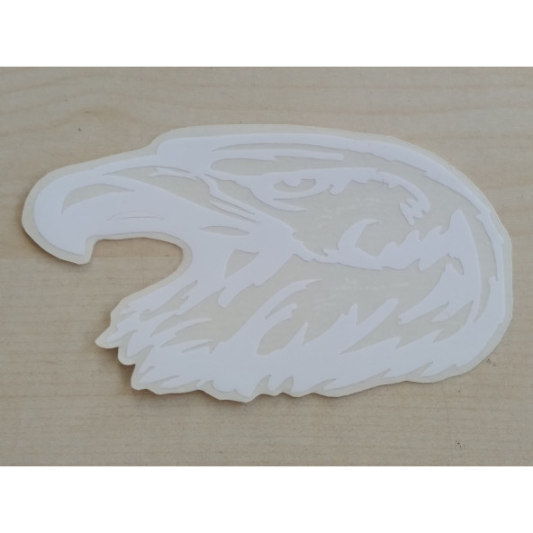 KARTAL sticker (2Lİ TAKIM) BEYAZ 11x6cm (EAGLE) KARTAL ETİKETİ ÇIKARTMASI logosu arması - Resim 3