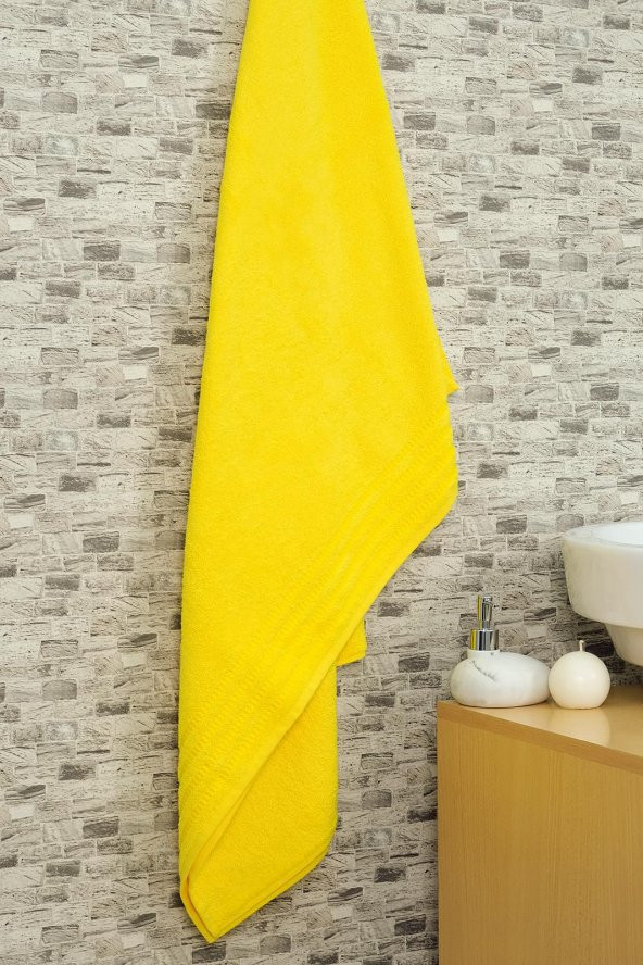 2li Renkli Şerit Desen Bordürlü Banyo Havlu Seti - 12