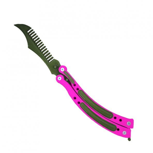 CS Go Plastik Kelebek Bıçak Sallama Stres Atma Pembe Sap - 11