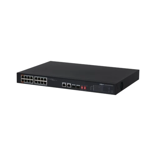 Dahua PFS3218-16ET-135 16 Port PoE  + + 2GE SFP Kombo 8K  PoE Switch - 1