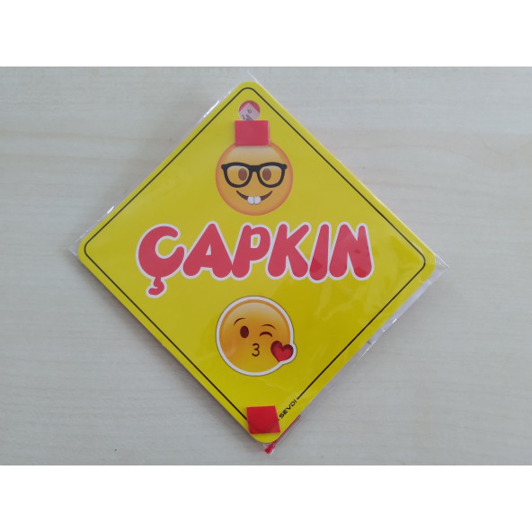 CAM İÇİ SARI DEKOR PLAKA KARE ÇAPKIN (11x11cm) YAPIŞTIRMALI (Dekor Levha) SARI PLAKA ürün görseli