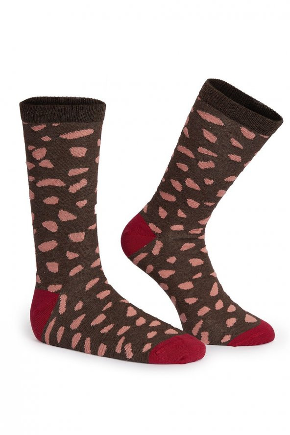 Leopar Desen Kadın Soket Çorap