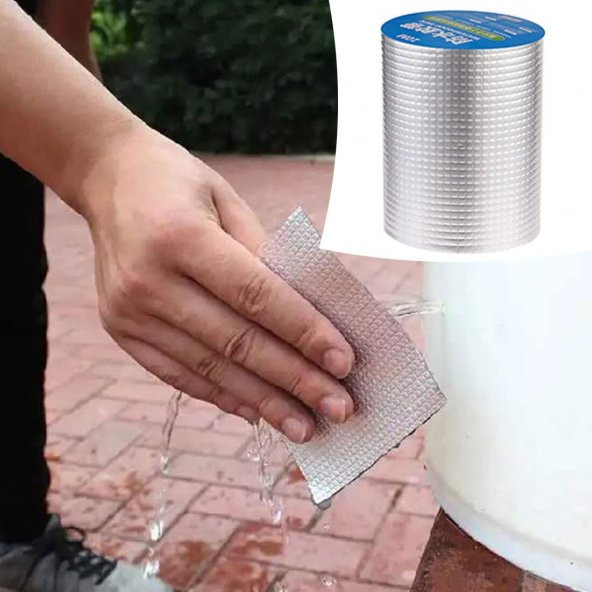 Alüminyum İzolasyon Tamir çatlak Bandı  10 Santim 5 Metre çamur Bant ( 10cm * 5m )