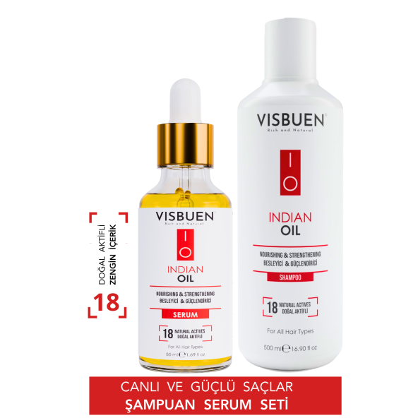 Hint Yağı Hızlı Saç Uzatma ve Besleyici Güçlendirici Etkili Şampuan & Serum Seti