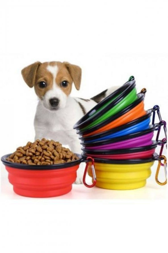 Katlanabilir Kedi Köpek Mama Su Kabı Taşınabilir - 3