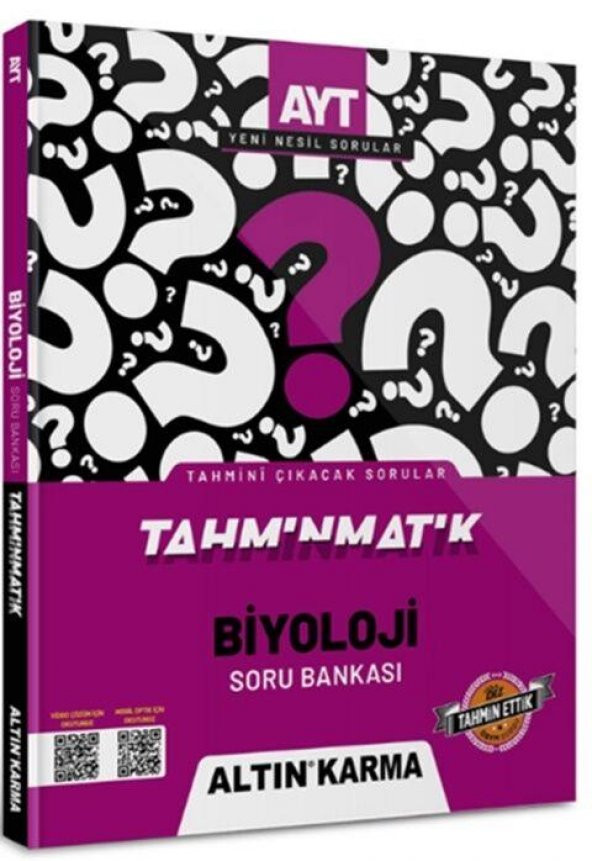 AYT Biyoloji Tahminmatik Soru Bankası Altın Karma Yayınları