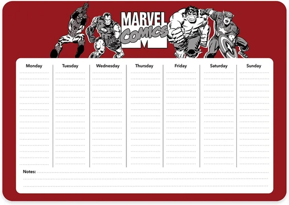 Marvel 17x24cm Haftalık Planner Blok / 830161-70