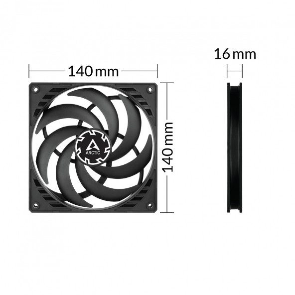 Arctic P14 Slim PWM PST 14cm PWM Kasa Fanı (AR-ACFAN00268A)