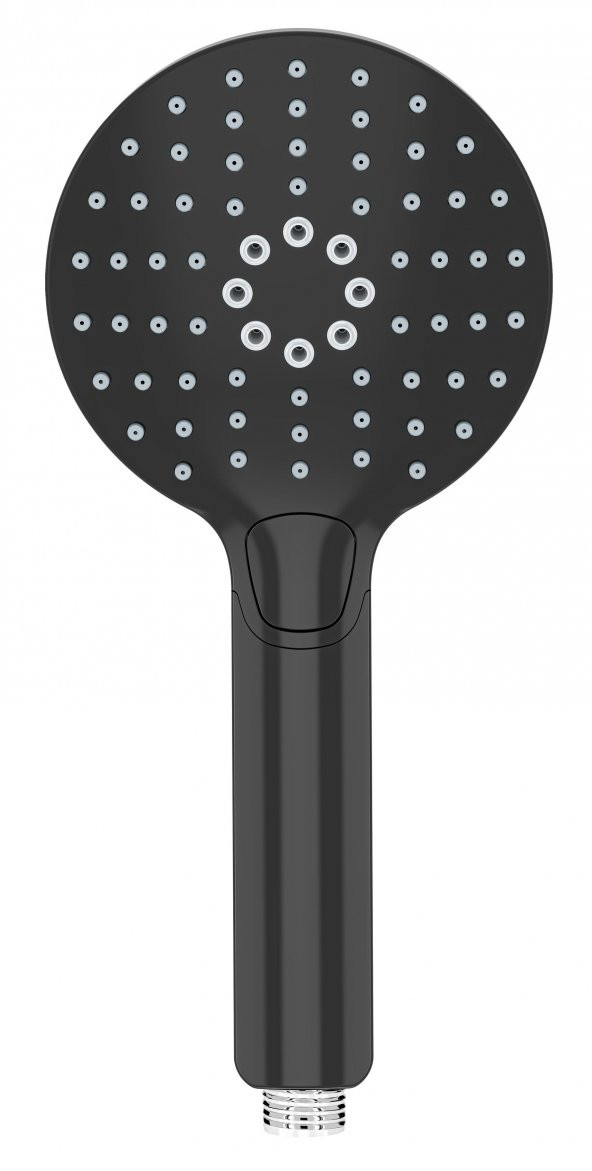 Valtemo Yuvarlak Siyah Ankastre Tepe Banyo Duş Takımı Set VS-4600 - 2