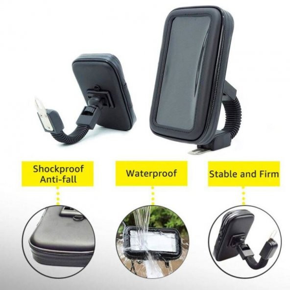 Telefon tutacağı motosiklet fermuar kılıflı 6 inch / SYTE179 - 3