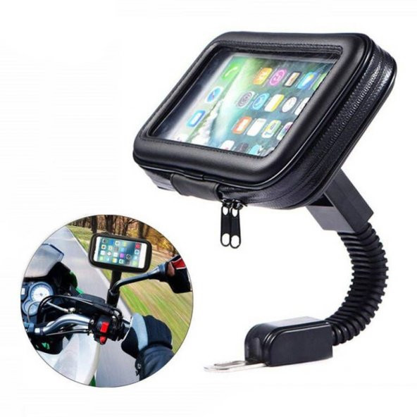 Telefon tutacağı motosiklet fermuar kılıflı 6 inch / SYTE179 - 2
