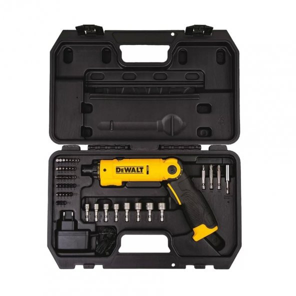 DEWALT DCF008 8V 6,35MM Lİ-ON AKÜLÜ 45 PARÇA TORNAVİDA SETİ