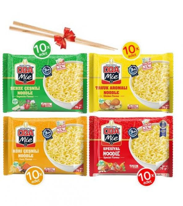 Oba Mie Karma Çeşnili Noodle 40lı - 2