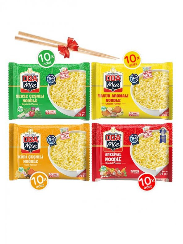 Oba Mie Karma Çeşnili Hazır Noodle 40lı - 3