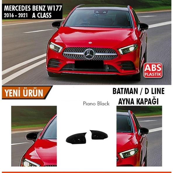 Mercedes W177 Batman Yarasa Ayna Kapağı Piano Black 2018-2021