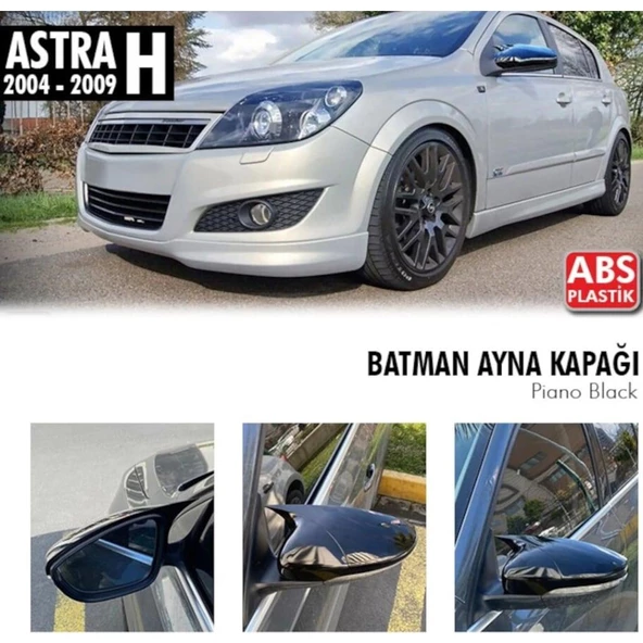 Opel Astra H Batman Yarasa Ayna Kapağı Piano Black 2004-2009