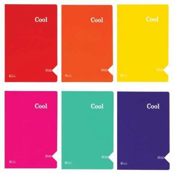 Keskin Color Cool A4 60 Yaprak PP Kapak Çizgisiz Dikişli Defter