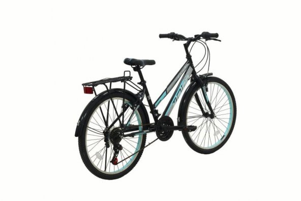 Belderia Vision Elegance 26" Jant Sypo Index (3*7) Vites V-Fren Siyah-Turkuaz Şehir Bisikleti - Resim 2