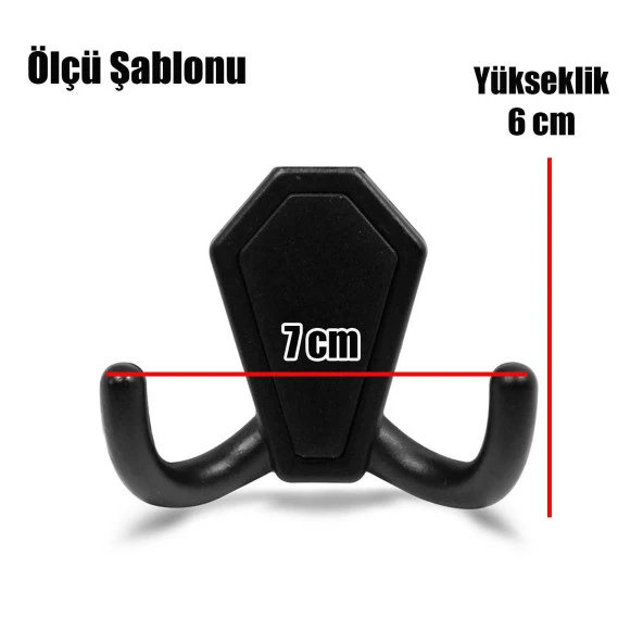 Villa Vestiyer Duvar Askısı Dolap Elbise Askılığı Mat Siyah Metal Askı - 3