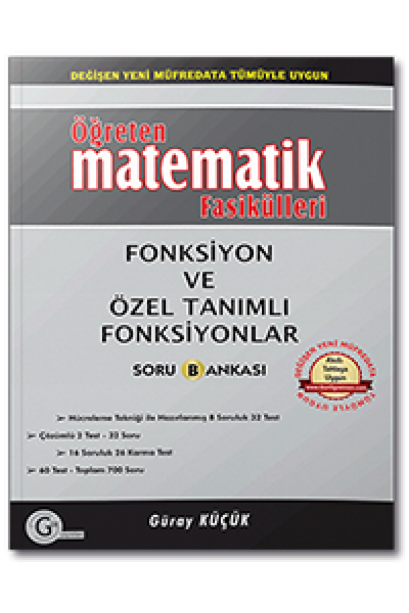 Fonksiyonlar ve Özel Tanımlı Fonksiyonlar Soru Bankası Gür Yayınları