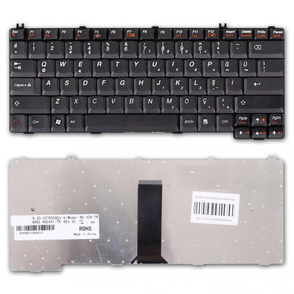 Lenovo 3000 N200 G530A Notebook Klavyesi / Siyah TR - 1