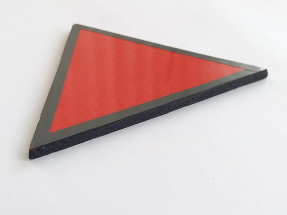 ARKA KASA REFLEKTÖRÜ 11cm (2 ADET) ÜÇGEN YAPIŞTIRMALI KIRMIZI, KEDİGÖZÜ, REFLEKTÖR - 5