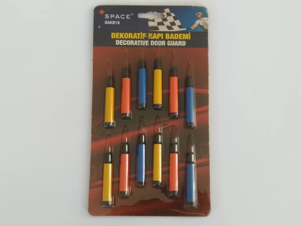 KAPI BADEMİ TAKIM MERMİ RENKLİ FOSFORLU (4 KAPI İÇİN) KAPI SÜSÜ, KAPI TAKOZU, KAPI KORUMASI - Resim 3