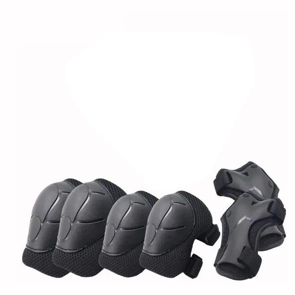 6'lı Yüksek Korumalı Paten,kaykay,bisiklet koruma seti dizlik bileklik dirseklik koruyucu set - 6