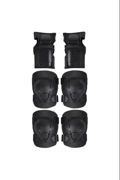 6'lı Yüksek Korumalı Paten,kaykay,bisiklet koruma seti dizlik bileklik dirseklik koruyucu set - 5