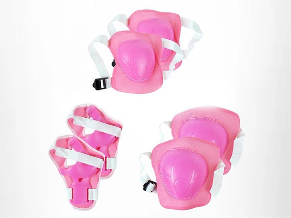 6'lı Yüksek Korumalı Paten,kaykay,bisiklet koruma seti dizlik bileklik dirseklik koruyucu set - 3