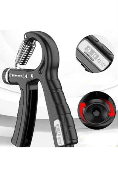 Konforlu 5-60 Kg Ayarlanabilir Sayaçlı El ve Bilek Güçlendirici Fitness Egzersiz Yay - 3