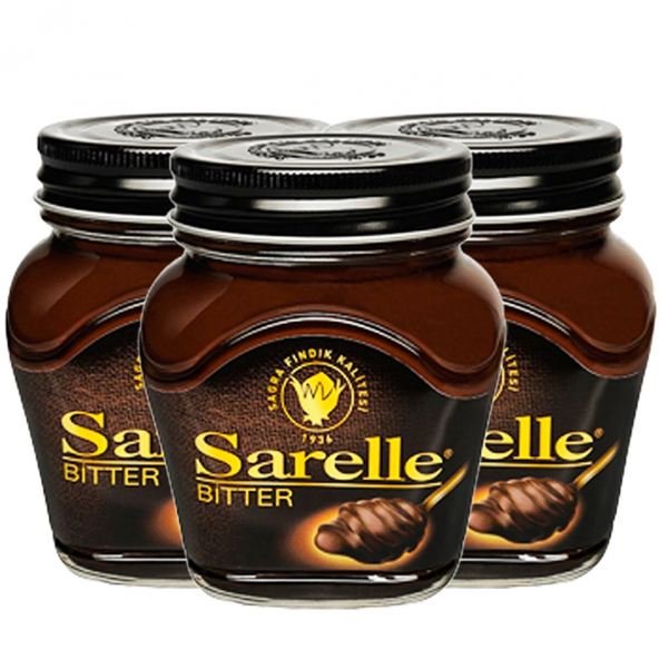 Sarelle Bitter Çikolatalı Fındık Kreması 350 gr (3 Adet)