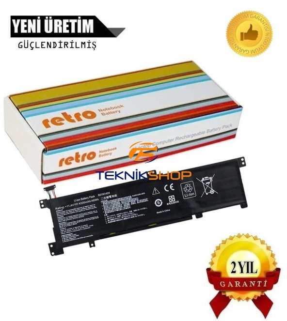 Asus K401UQ-7200U K401UQ-FA074T K401UQ-FA090D Notebook Bataryası - 2