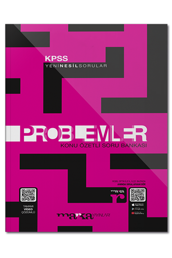 KPSS Problemler Konu Özetli Soru Bankası Tamamı Video Çözümlü Marka Yayınları - 4