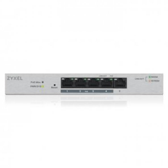 ZYXEL GS1200-5HP 5PORT GIGABIT WEB YÖNETİLİR 4PORT POE SWITCH - 1