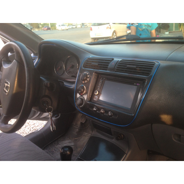 HONDA CİVİC TORPİDO ŞERİDİ NİKELAJ METALİK MAVİ 4MT - TORPİDO FİTİLİ, GÖSTERGE ŞERİDİ, TORPİDO İPİ - 5