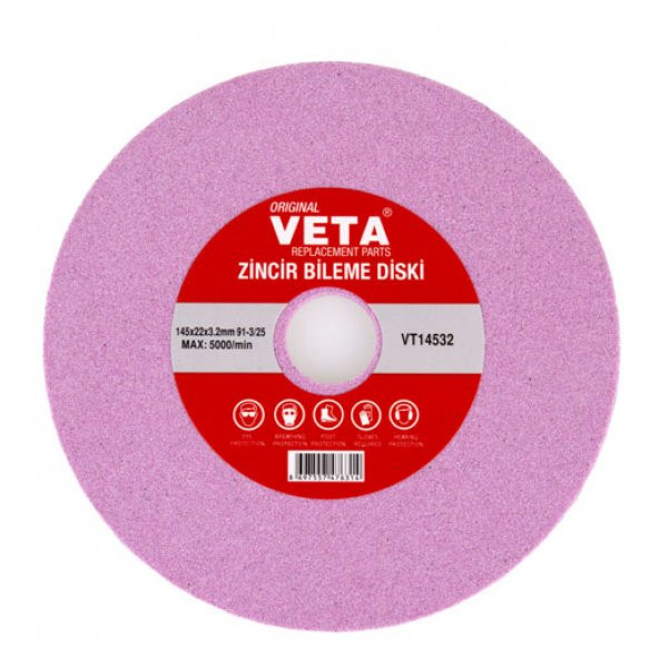 Veta VT14532 Zincir Bileme Diski 145x22x3,2 Mm 91-.325