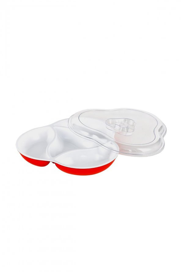 Lüx Renkli Kahvaltı Seti Kapaklı Kahvaltılık Set 4 Bölmeli Çerezlik Şeffaf Kapaklı Ergonomik - 5