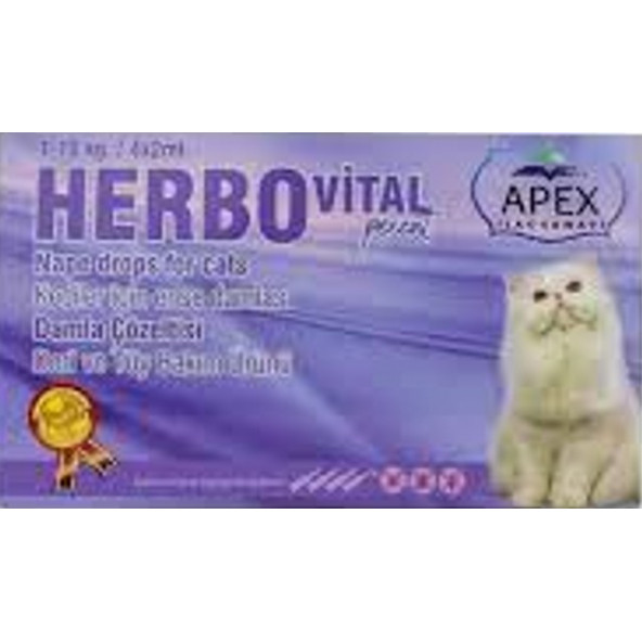 Apex Herbo Vital Kediler İçin Ense Damlası 1-10kg 4x2ml