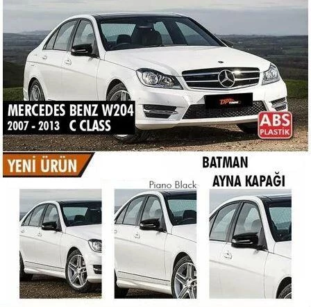 Mercedes W204 Batman Yarasa Ayna Kapağı Piano Black 2007-2014 ürün görseli 1