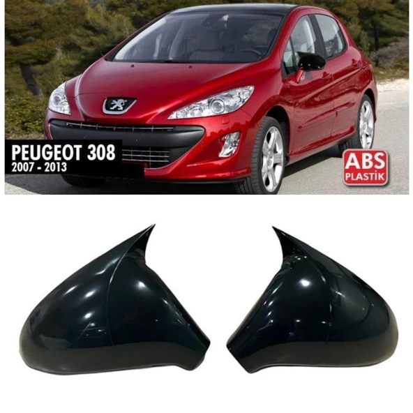 Peugeot 308 Batman Yarasa Ayna Kapağı Piano Black / 2007-2013