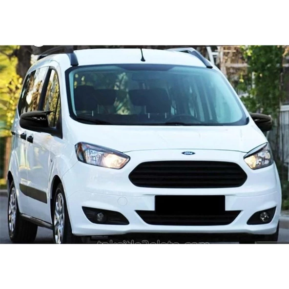Ford Courier 2018-2021 Batman Yarasa Ayna Kapağı Piano Black ABS - Resim 2