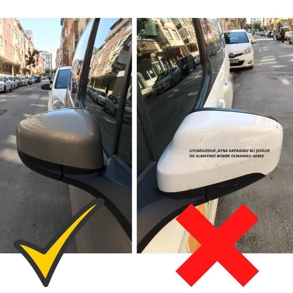 Ford Courier Batman Yarasa Ayna Kapağı Piano Black 2014-2017 - 3
